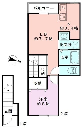 リゾナーレ上近江B棟の物件間取画像